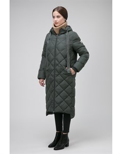 Демисезонное пальто с капюшоном на большой размер Odri mio