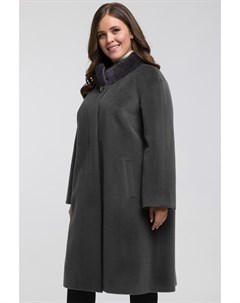 Длинное женское пальто из альпака для большого размера Leoni bourget