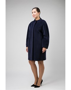Шерстяное пальто средней длины для большого размера Elisabetta