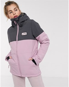 Пуховая лыжная куртка розовато лилового цвета Billabong