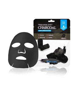 Тканевая маска для лица Уголь fresh charcoal mask sheet N10 3w clinic