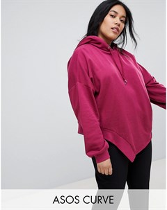 Oversize худи с рваной отделкой ASOS CURVE Asos curve