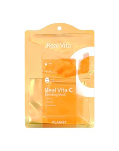 Маска для лица REAL VITA 3 х компонентная с витамином C для сияния кожи 30 г Planist