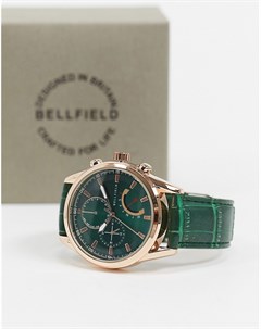 Мужские часы с зеленым ремешком Bellfield