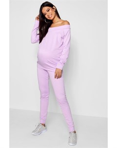 Комплект домашней одежды для беременных топ с вырезом лодочкой и брюки для бега Boohoo