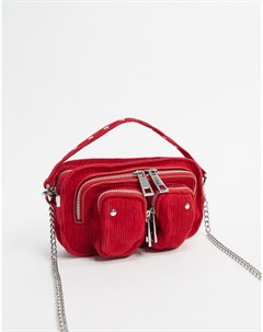 Красная вельветовая сумка Nunoo
