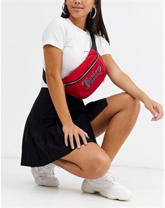 Красная сумка кошелек на пояс Juicy couture