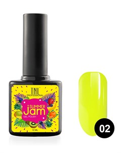 02 гель лак для ногтей неоновый лимонный Summer Jam 10 мл Tnl professional