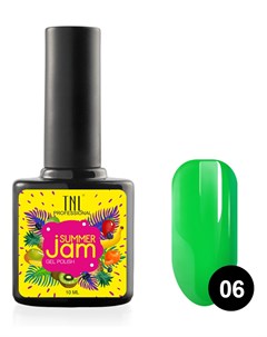 06 гель лак для ногтей неоновый зеленый Summer Jam 10 мл Tnl professional