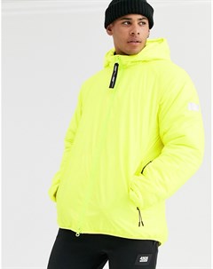 Неоново желтая дутая лыжная куртка Asos 4505