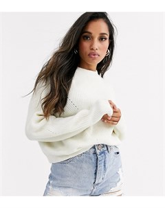 Укороченный джемпер цвета слоновой кости Topshop petite