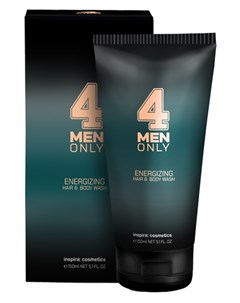 Гель очищающий тонизирующий для волос и тела 4 Men Only 150 мл Inspira cosmetics