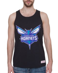 Майка NBA Charlotte Hornets Team Logo Tank Black S Mitchell and ness
