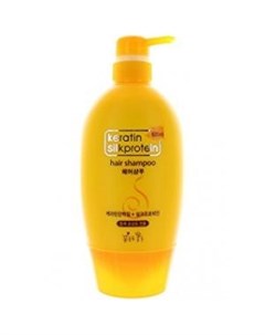 Увлажняющий шампунь для волос с протеинами шелка Keratin Silkprotein Hair Shampoo Flor de man (корея)