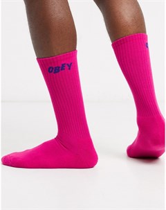 Розовые носки Obey