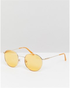 Круглые солнцезащитные очки с желтыми стеклами CK18104S Calvin klein