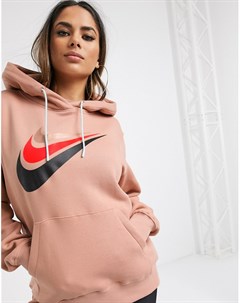 Oversized худи цвета розового золота Nike