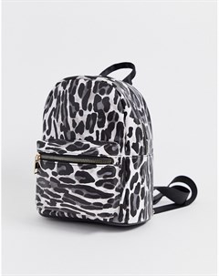 Рюкзак с леопардовым принтом и карманом Yoki fashion