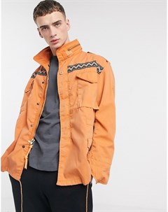 Оранжевая окрашенная куртка Vintage supply