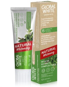 Паста зубная натуральное отбеливание энергия трав Natural whitening 100 г Global white