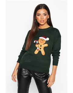 Рождественский свитер с пайетками с пряничным человечком Boohoo
