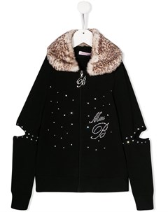 Куртка с вырезами на локтях и кристаллами Miss blumarine