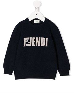 Трикотажный свитер с логотипом Fendi kids