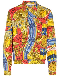 Джинсовая куртка с принтом Moschino