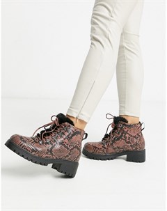 Походные ботинки с эффектом змеиной кожи Vero moda