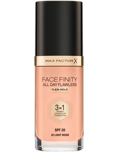 Основа тональная 32 Facefinity All Day Flawless 3 in 1 light beige 30 мл Max factor
