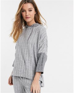 Серый oversize худи в рубчик River island