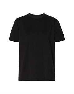 Черная футболка прямого кроя с вышивкой Burberry