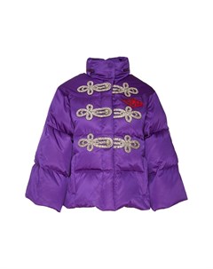 Фиолетовая куртка с блестящей аппликацией Gucci