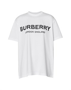 Белая футболка оверсайз Burberry