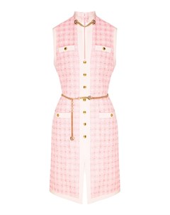 Розовое платье с отделкой Gucci