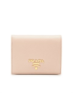Розовый кошелек из кожи Prada
