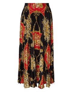Плиссированная юбка с орнаментальным принтом Gucci