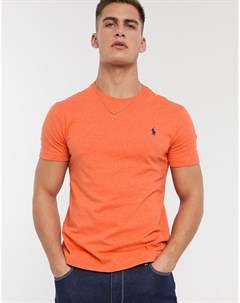 Оранжевая футболка с логотипом Polo ralph lauren