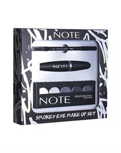 Набор подарочный для макияжа глаз тушь для ресниц карандаш смоки палетка теней Smokey eye make up se Note cosmetics