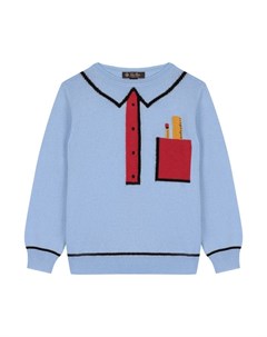Кашемировый пуловер с контрастный принтом Loro piana