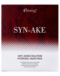 Маска Syn Ake Anti Aging Solution Hydrogel Mask Pack Гидрогелевая для Лица 5 шт Esthetic house
