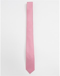 Розовый узкий галстук в горошек Asos design
