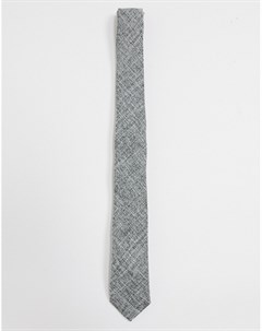 Серый узкий фактурный галстук Asos design