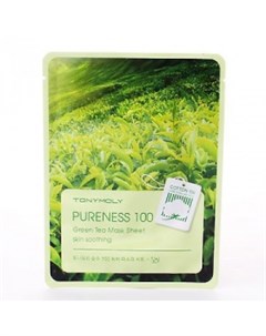 Тонизирующая маска для лица Pureness 100 Green Tea Mask Sheet Tonymoly (корея)