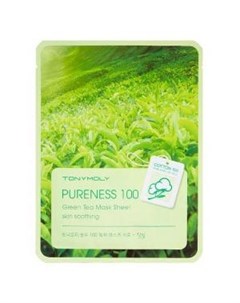Маска для лица с зеленым чаем Pureness 100 Green Tea Mask Sheet2 Tonymoly (корея)
