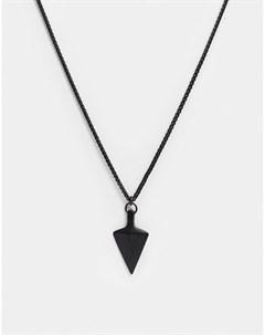 Ожерелье с подвеской наконечник стрелы черного цвета Seven london