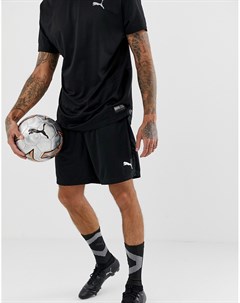 Черные шорты с логотипом Football Puma