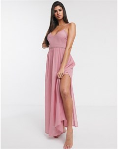 Розовое пляжное платье с кружевными вставками Asos design