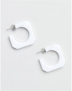 Белые абстрактные серьги кольца из каучука Gogo philip