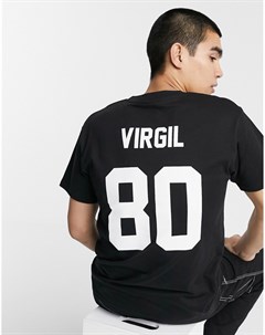 Черная футболка с надписью Virgil 80 Les (art)ists